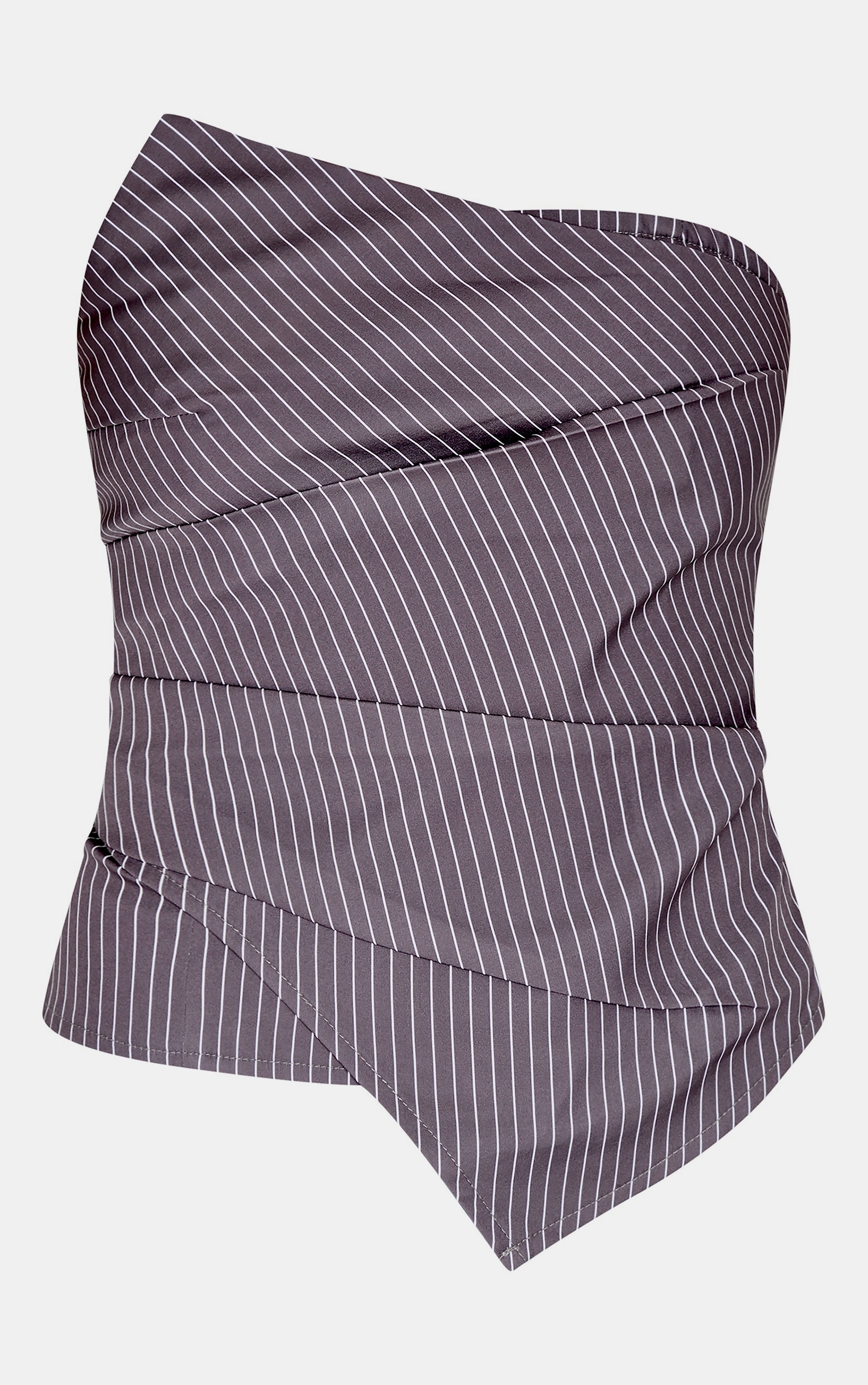 Top Rayas Gris Oscuro