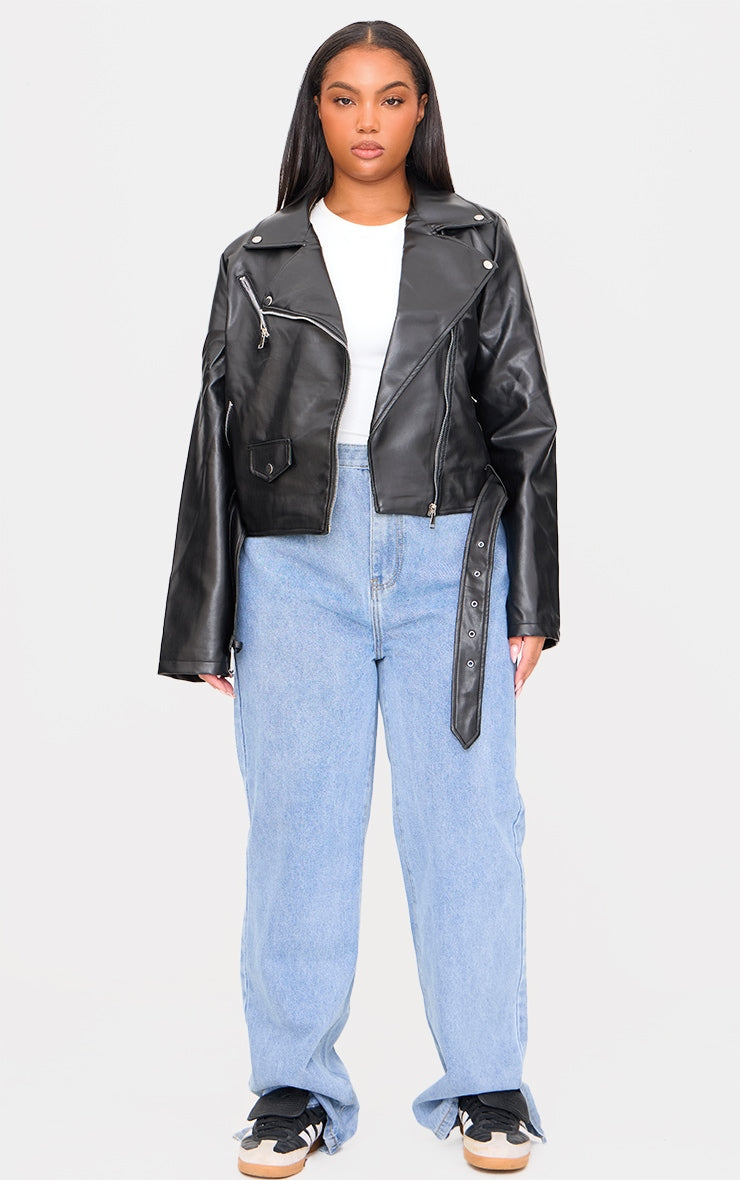 Biker Negra Corta Mujer