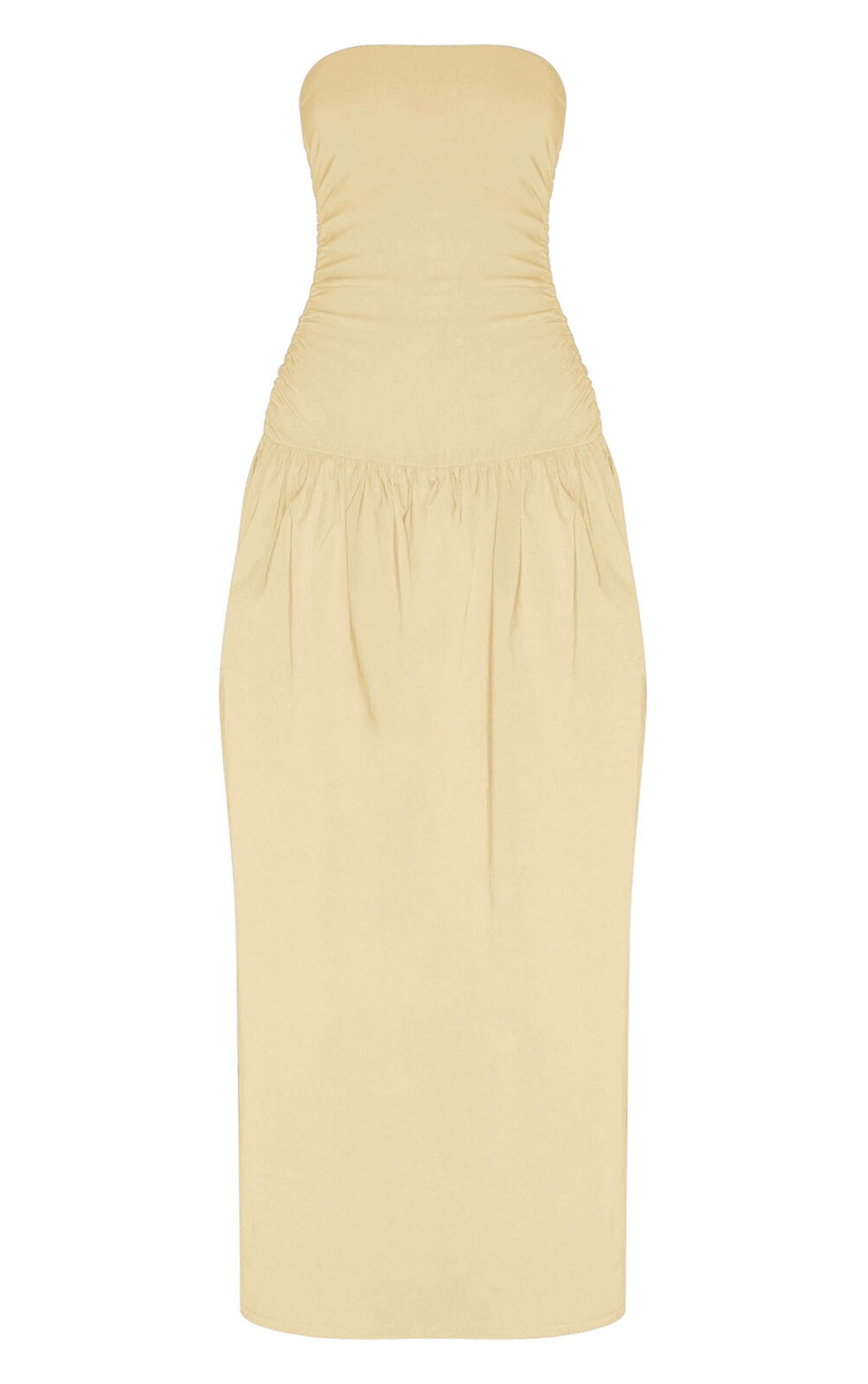 Vestido Maxi Bandeau Manteca