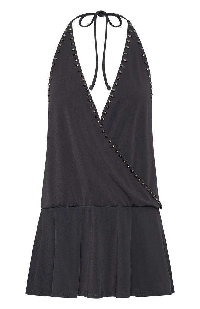 Vestido Mini Negro Tachas Mi tienda