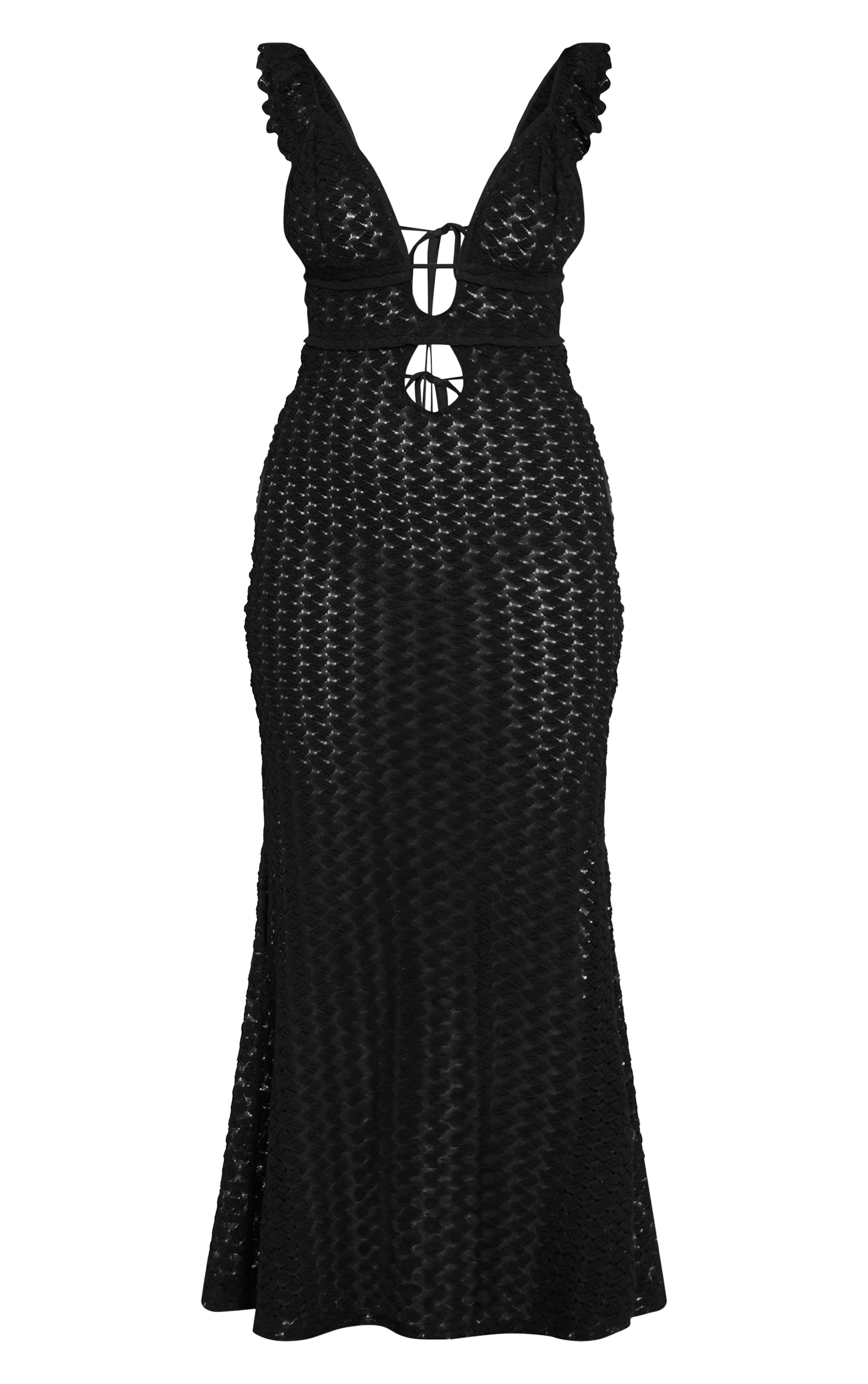 Vestido Encaje Maxi Negro