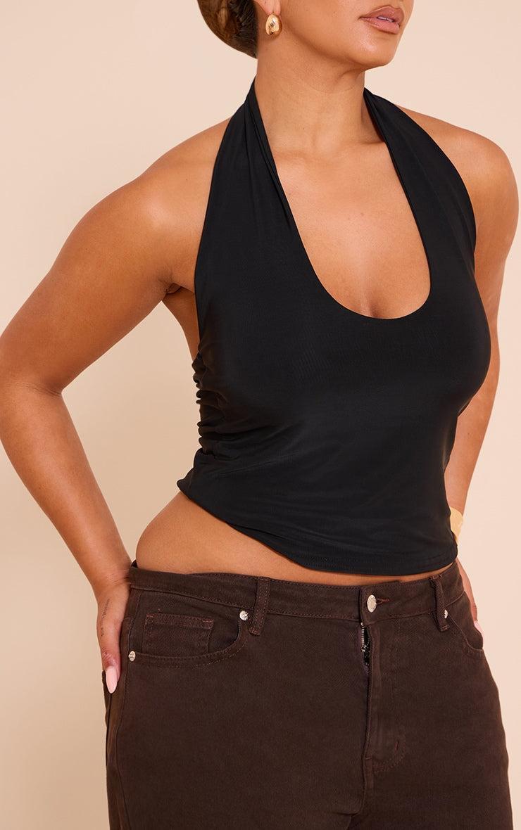 Top Halter Negro Mujer