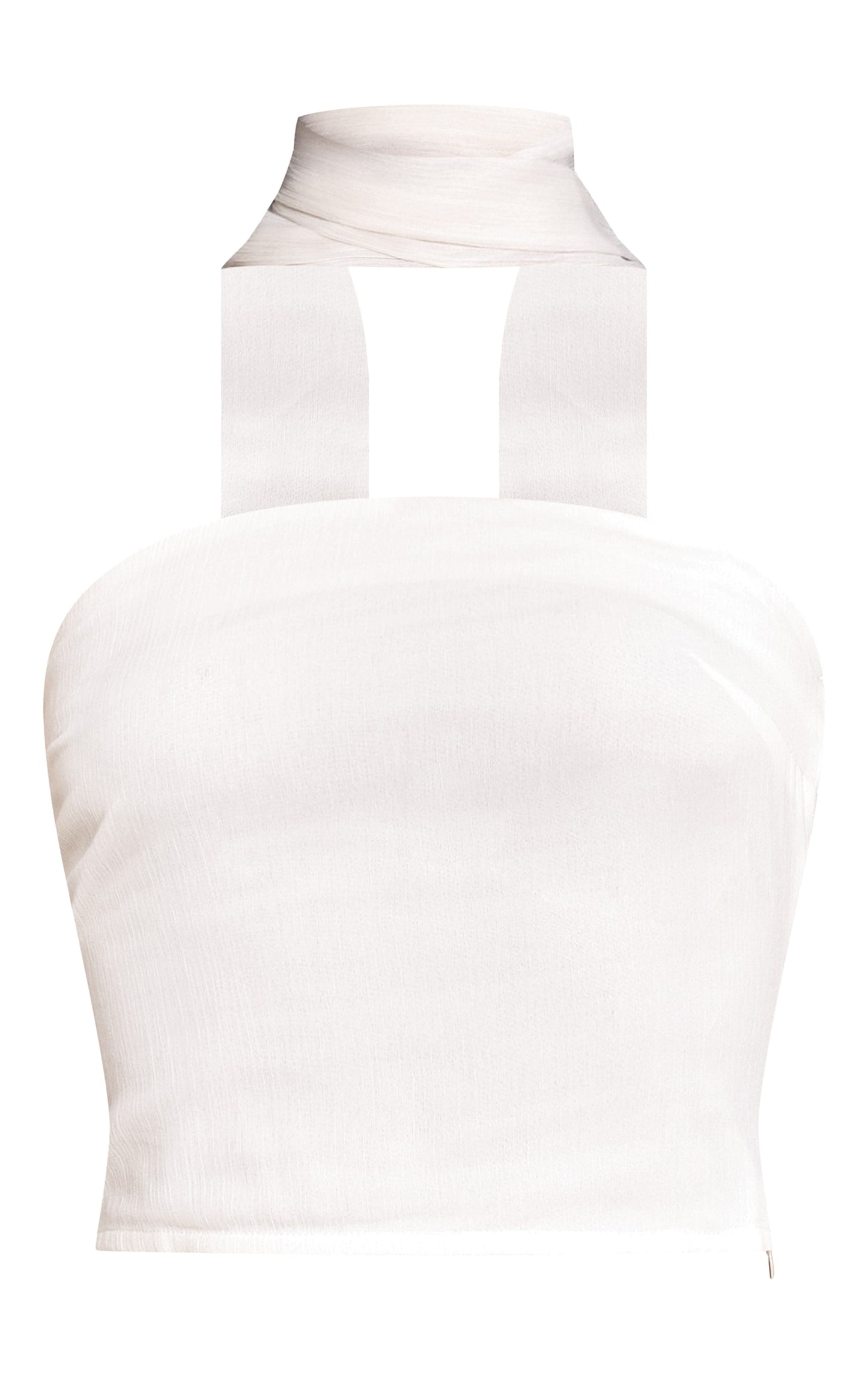 Top Bandeau Cuello Crema Mi tienda