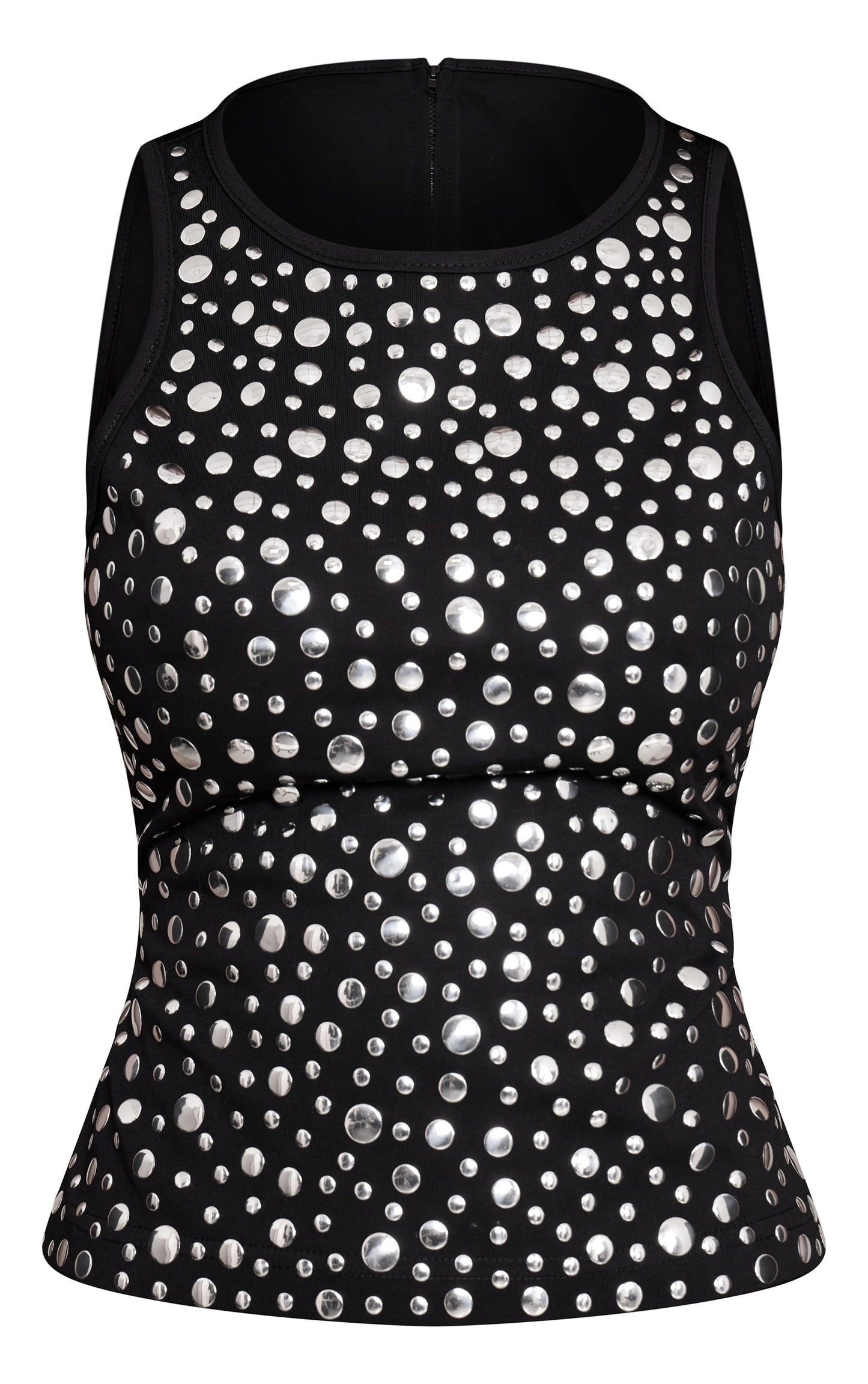 Top Negro Tachas Metálicas Mi tienda