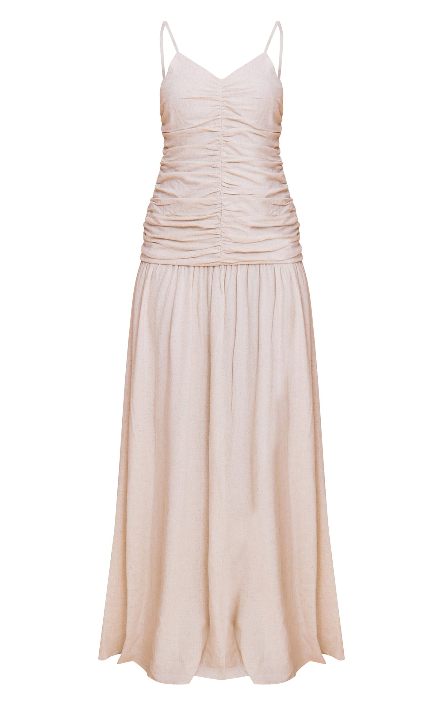 Vestido Maxi Natural Texturizado Mi tienda