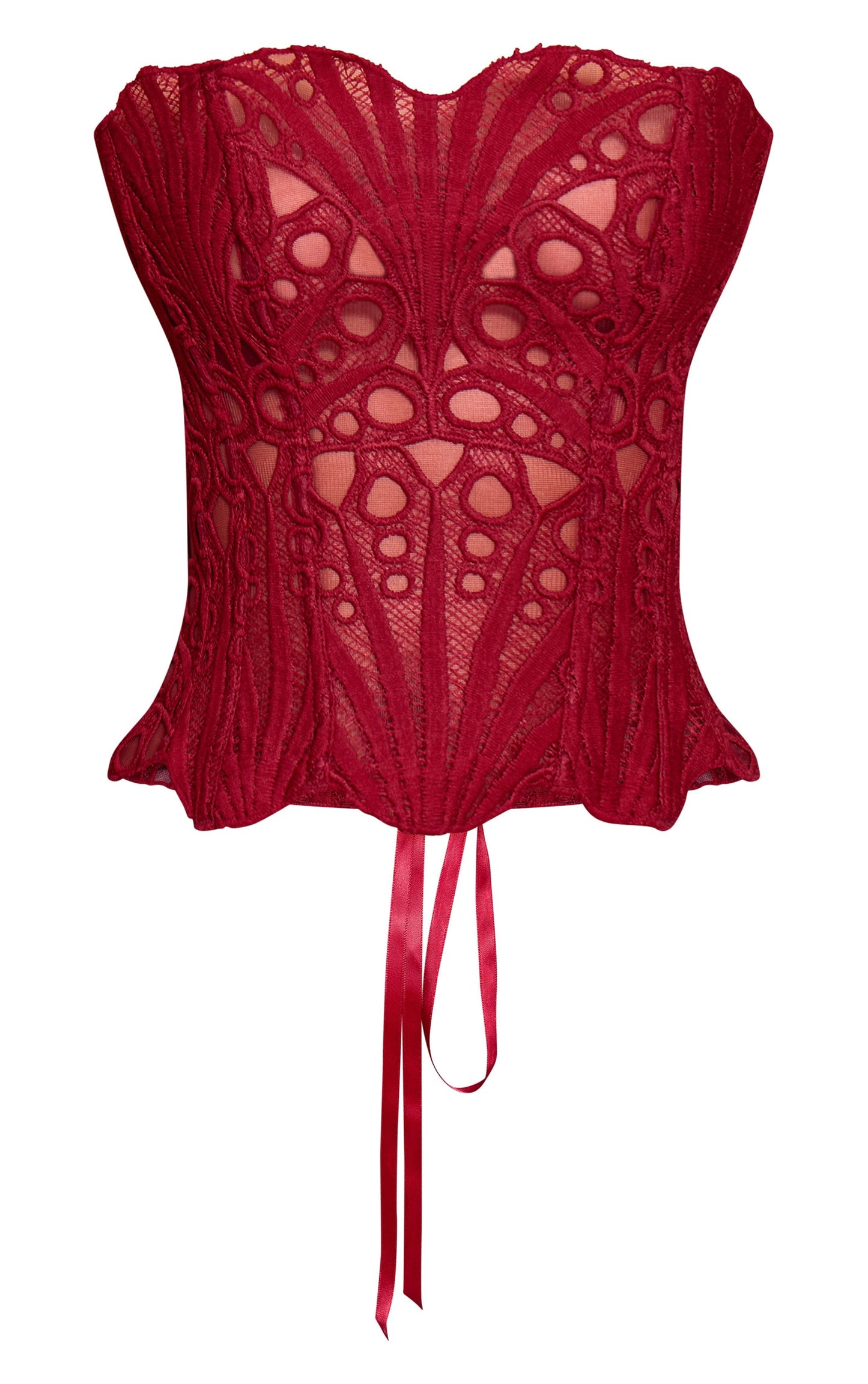 Corset Top Burdeo Floral Mi tienda