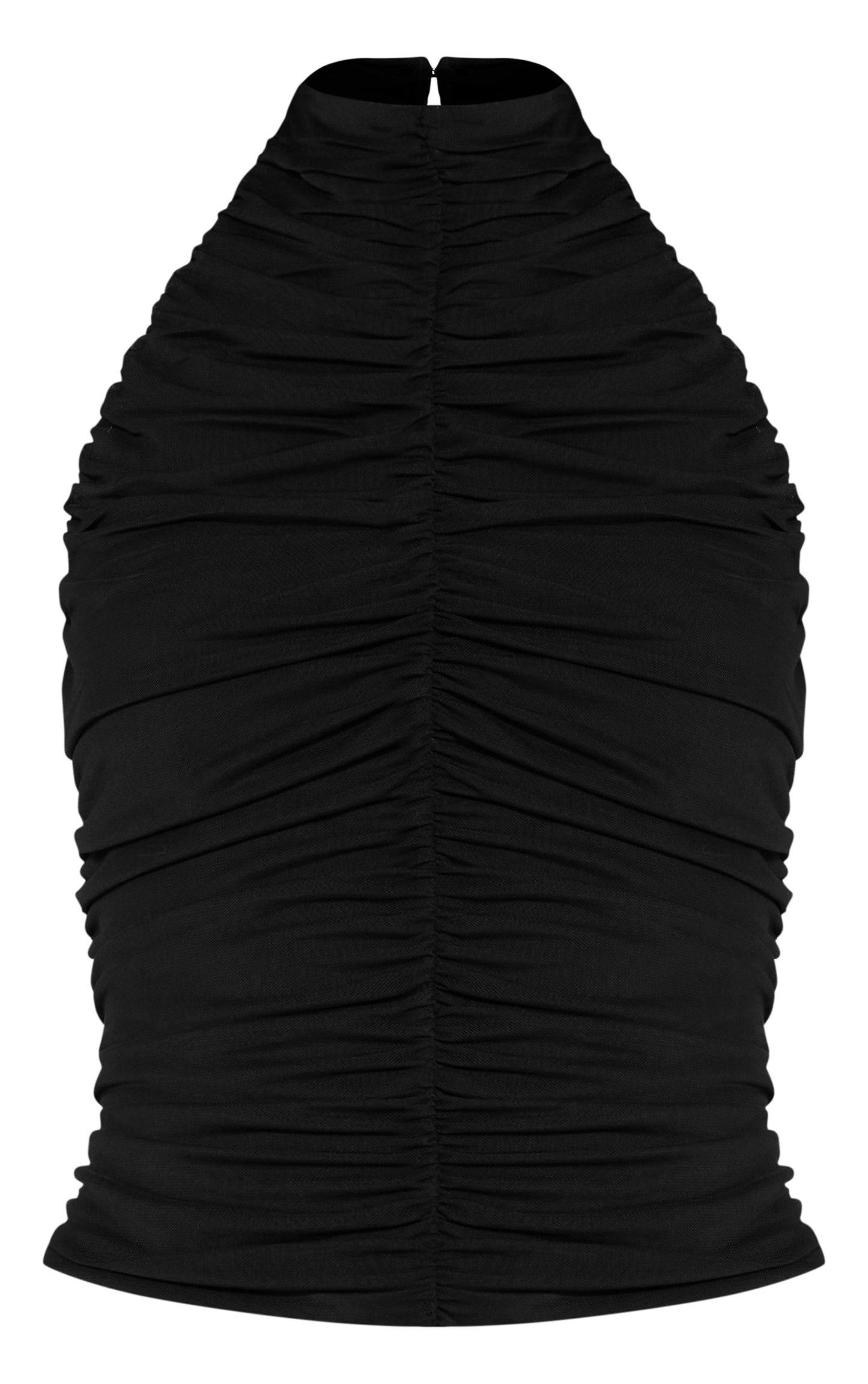 Crop Top Negro Fruncidos Mi tienda