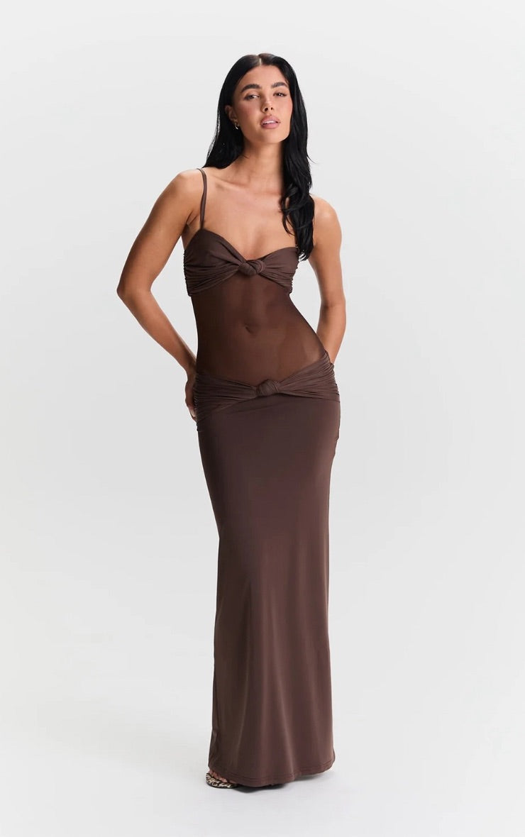 Amara Maxi Dress Brown