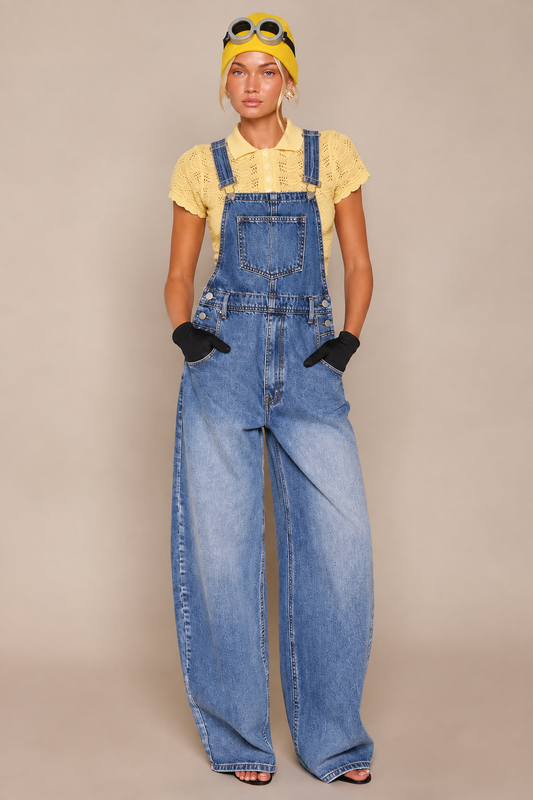 Disfraz inspirado en Minion para Mujer – Overol y Accesorios de 5 Piezas V E L T
