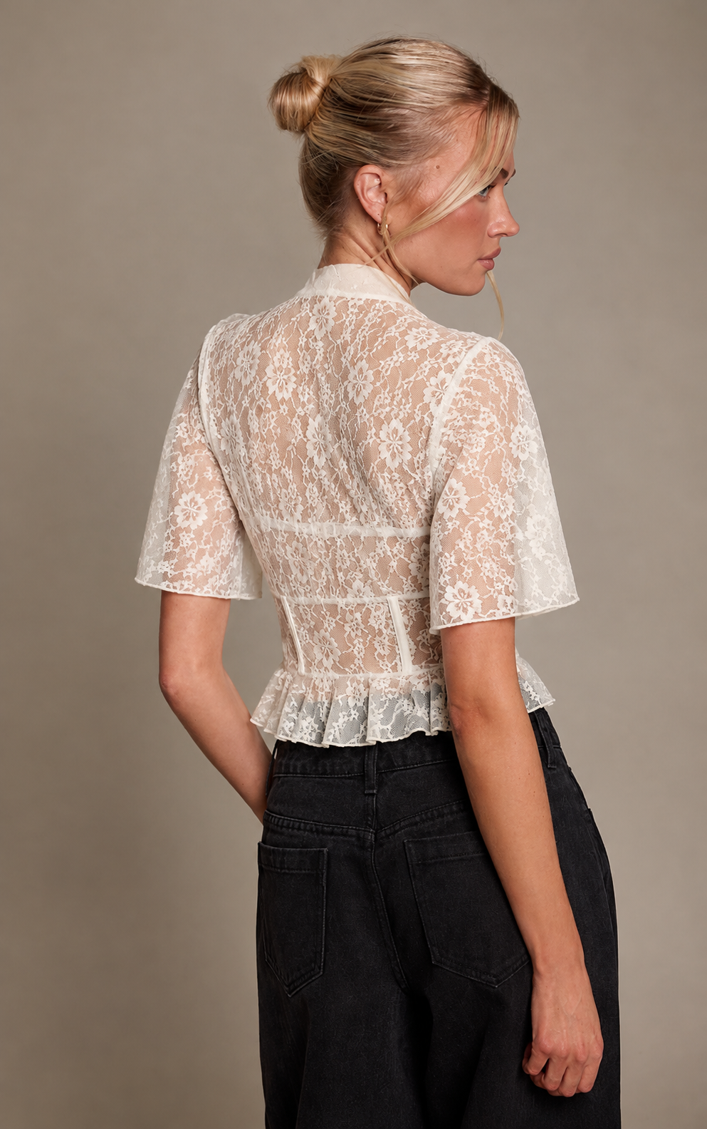 Blusa Corset de Encaje VELT