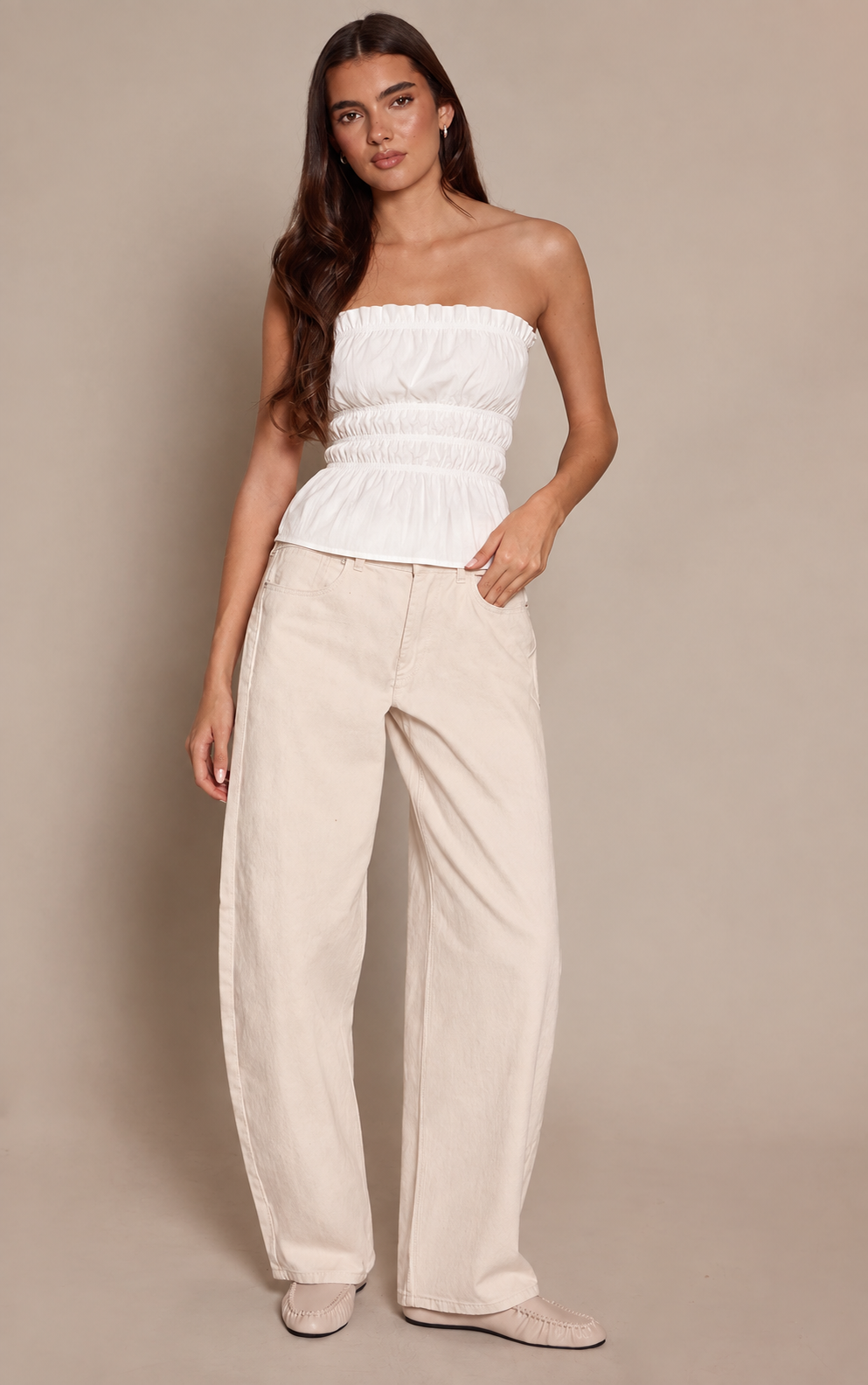 Top Strapless Blanco VELT