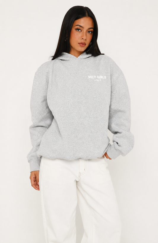 Polerón Gris con Estampado Celeste VELT