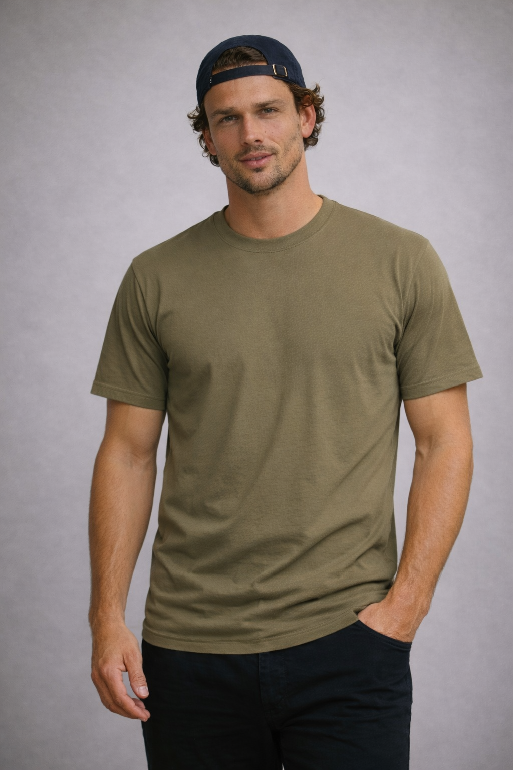 Polera Hombre Café Verdoso Mi tienda