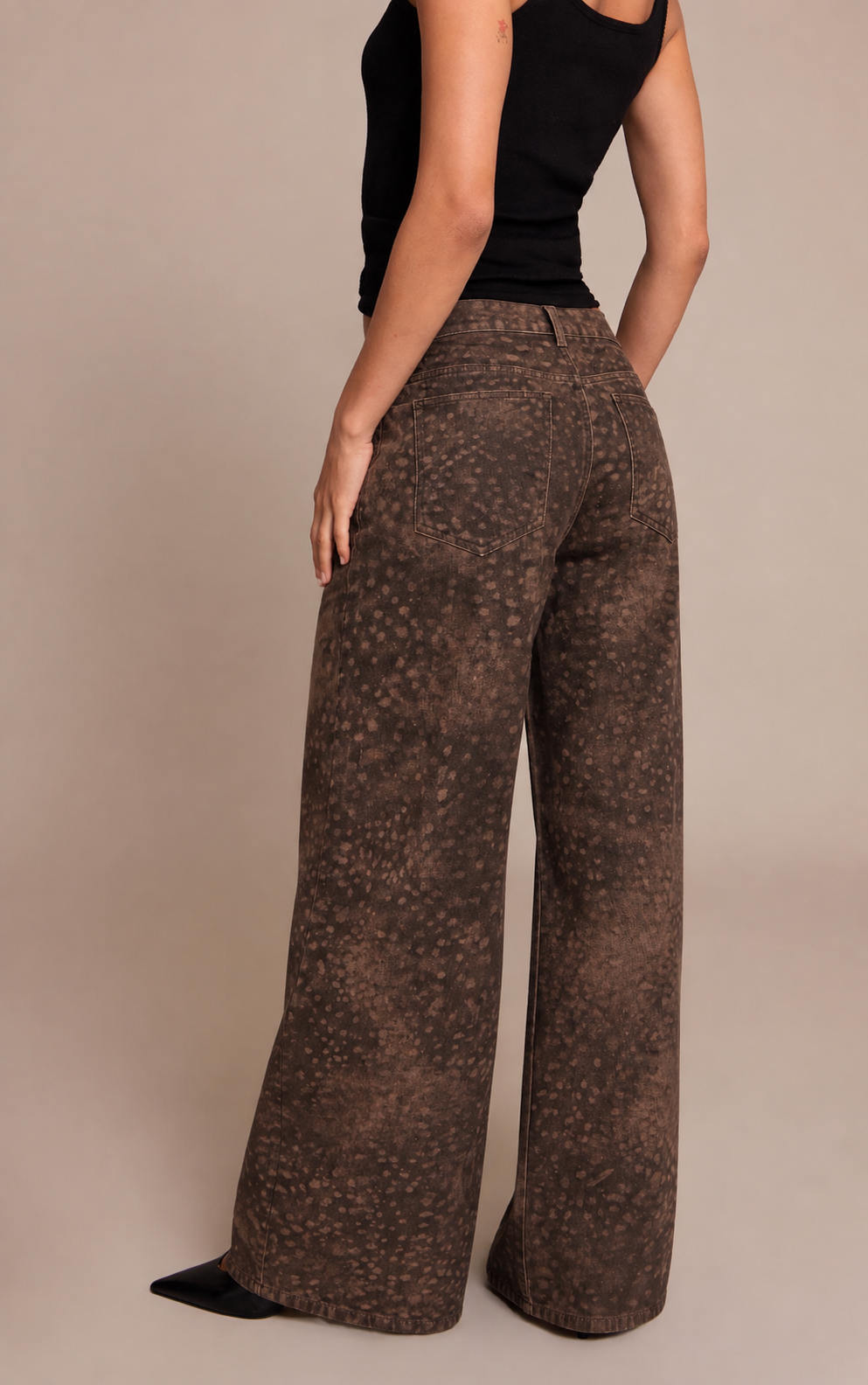 Pantalón Wide Leg Marrón VELT