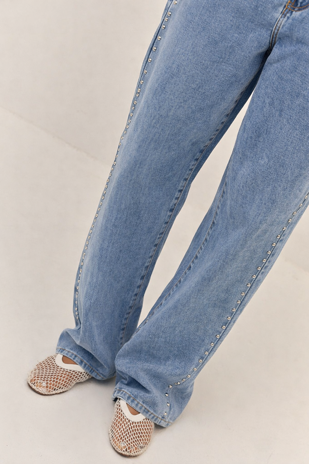 Jeans Celestes Tachas Mi tienda