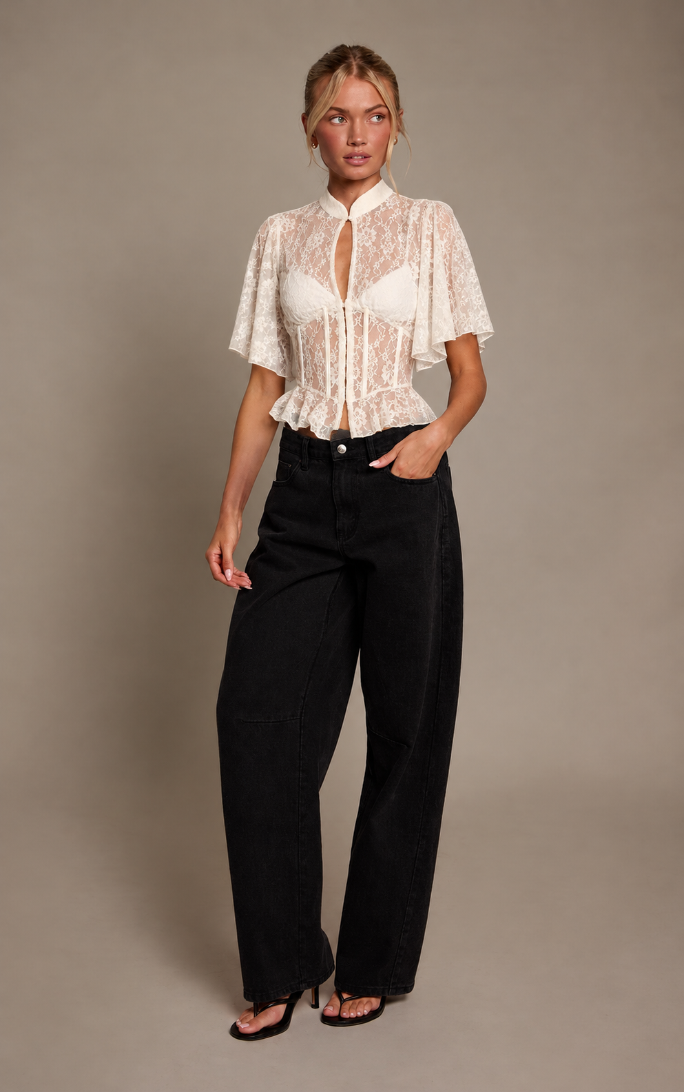Blusa Corset de Encaje VELT