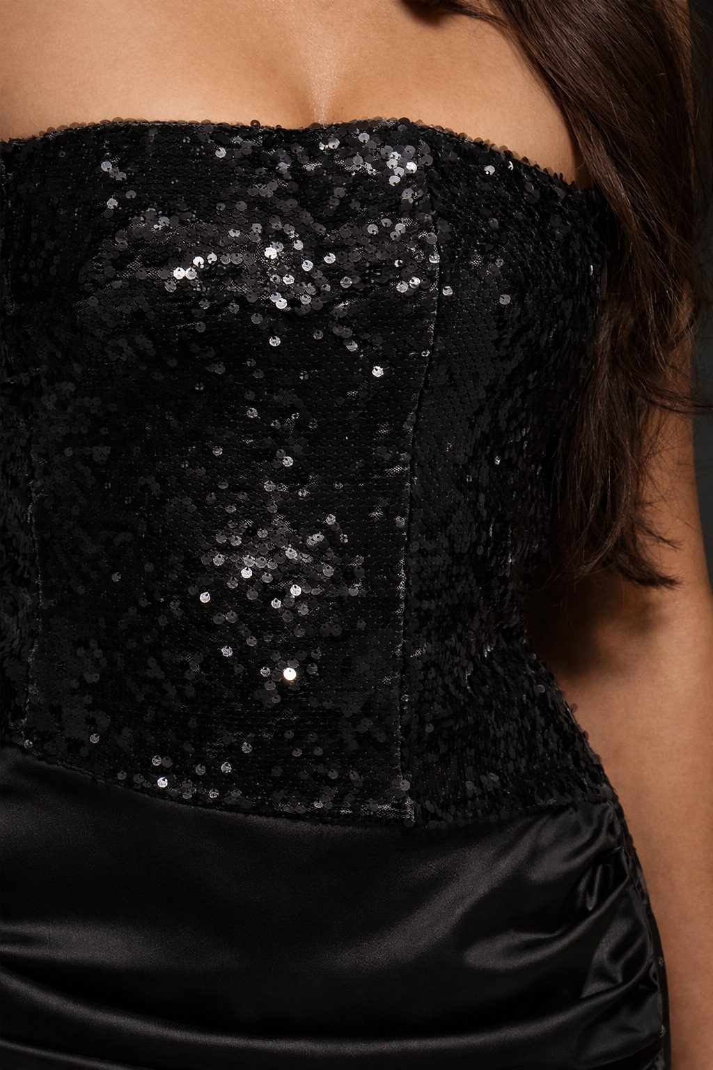 Vestido Maxi Asimétrico Lentejuelas Mi tienda