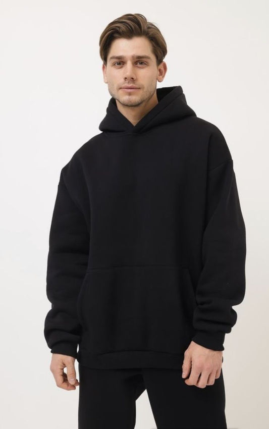 Polerón Negro Canguro Hombre Mi tienda