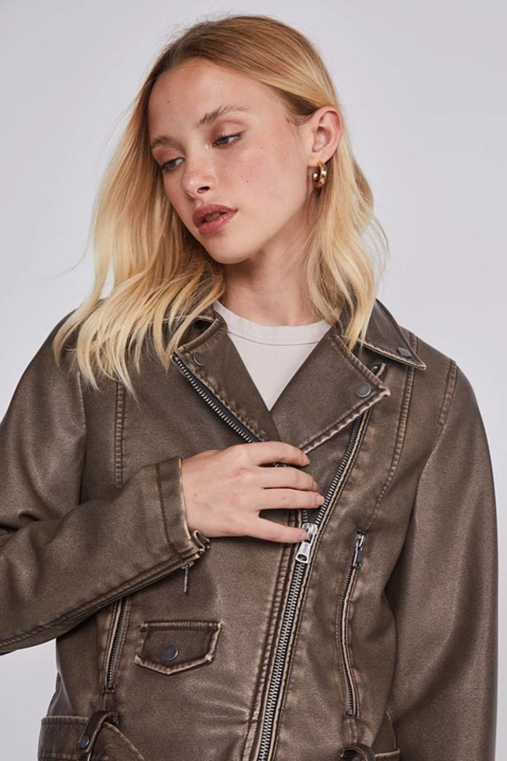 Chaqueta Café Aviadora  Mujer
