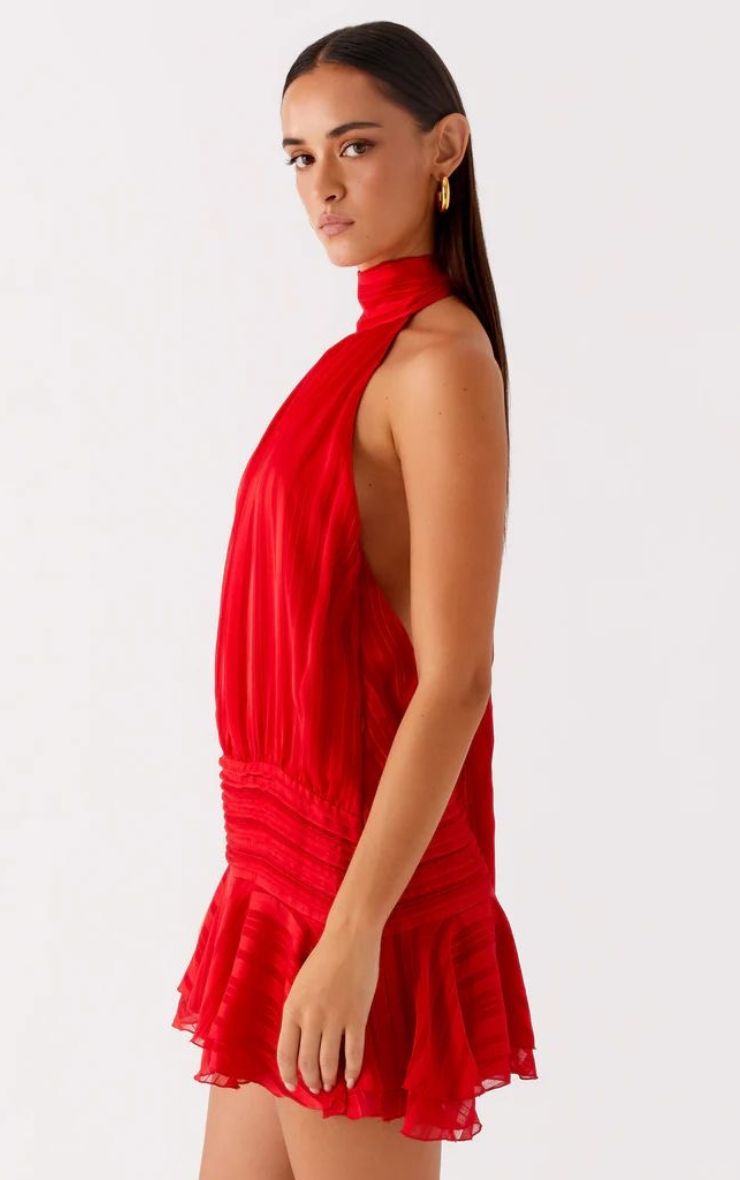 Vestido Mini Cuello Rojo Mi tienda