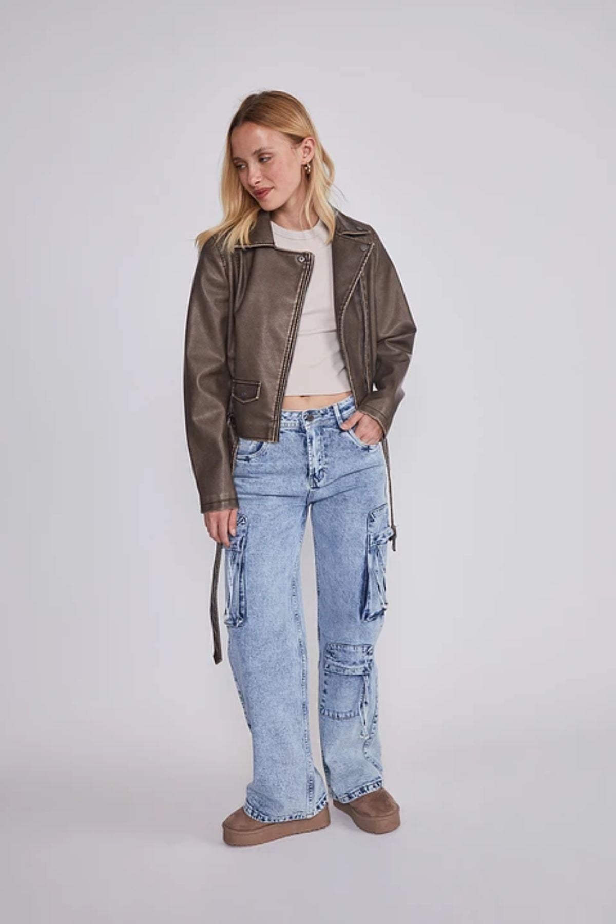 Chaqueta Café Aviadora  Mujer