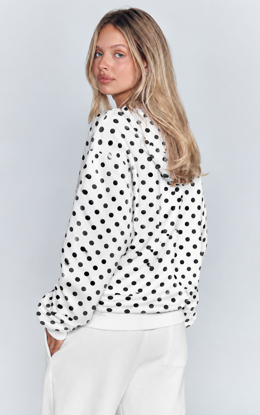 Polerón Polka Dots Blanco VELT