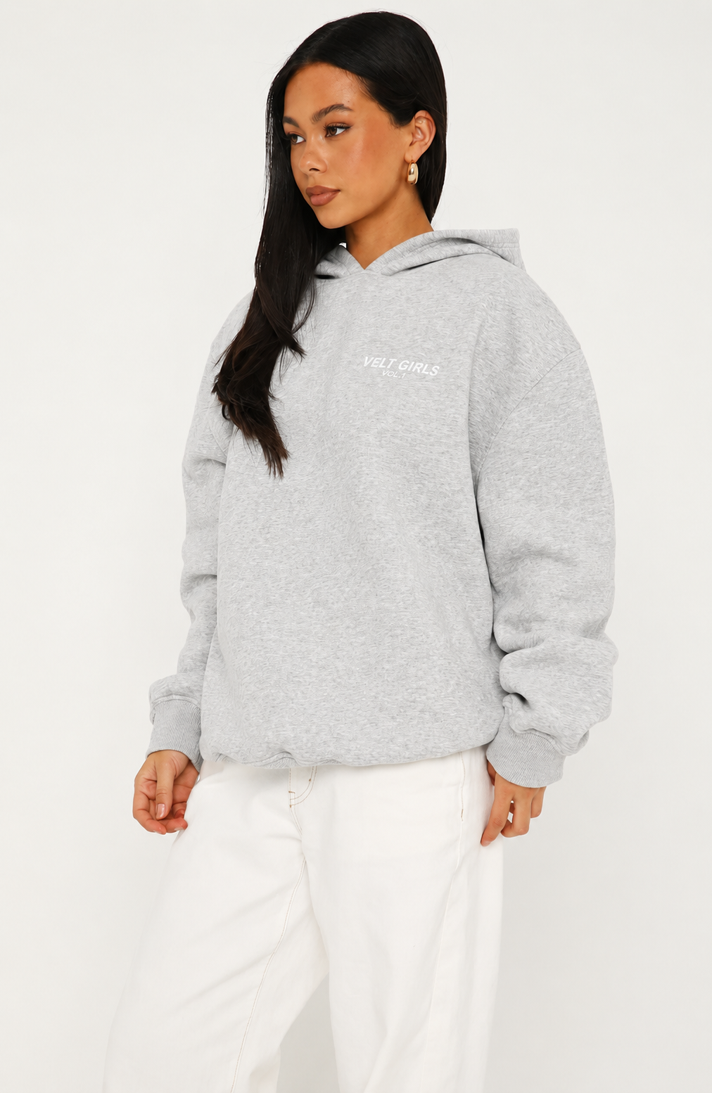 Polerón Gris con Estampado Celeste VELT