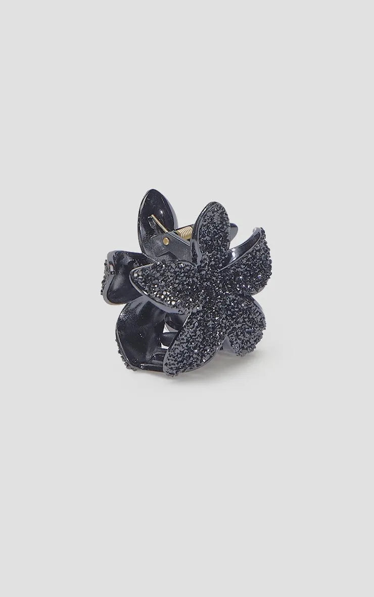 Set Pinzas Flor Gris Brillantes Mi tienda