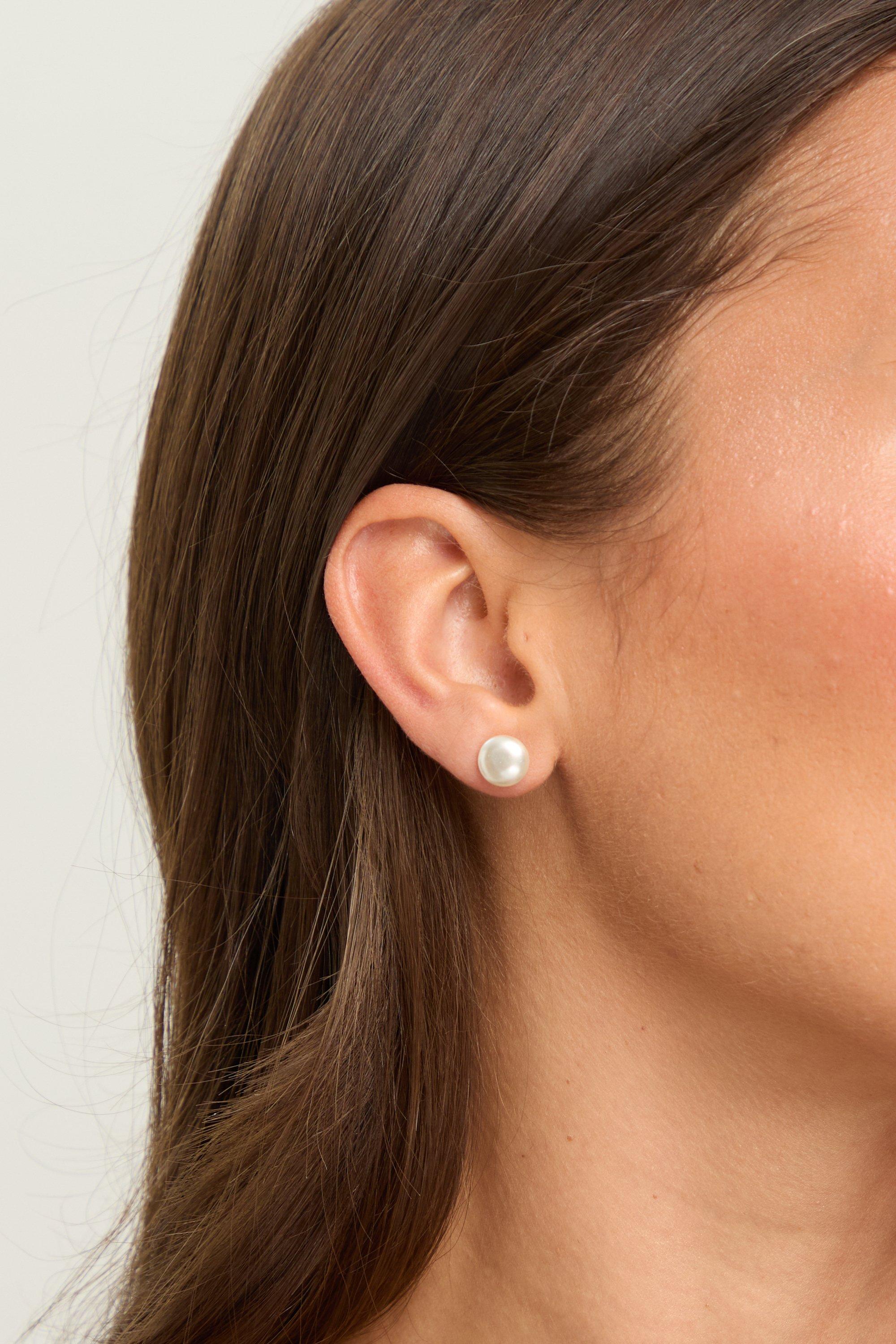 Aros Perla 925 Plata 9.5mm Mi tienda