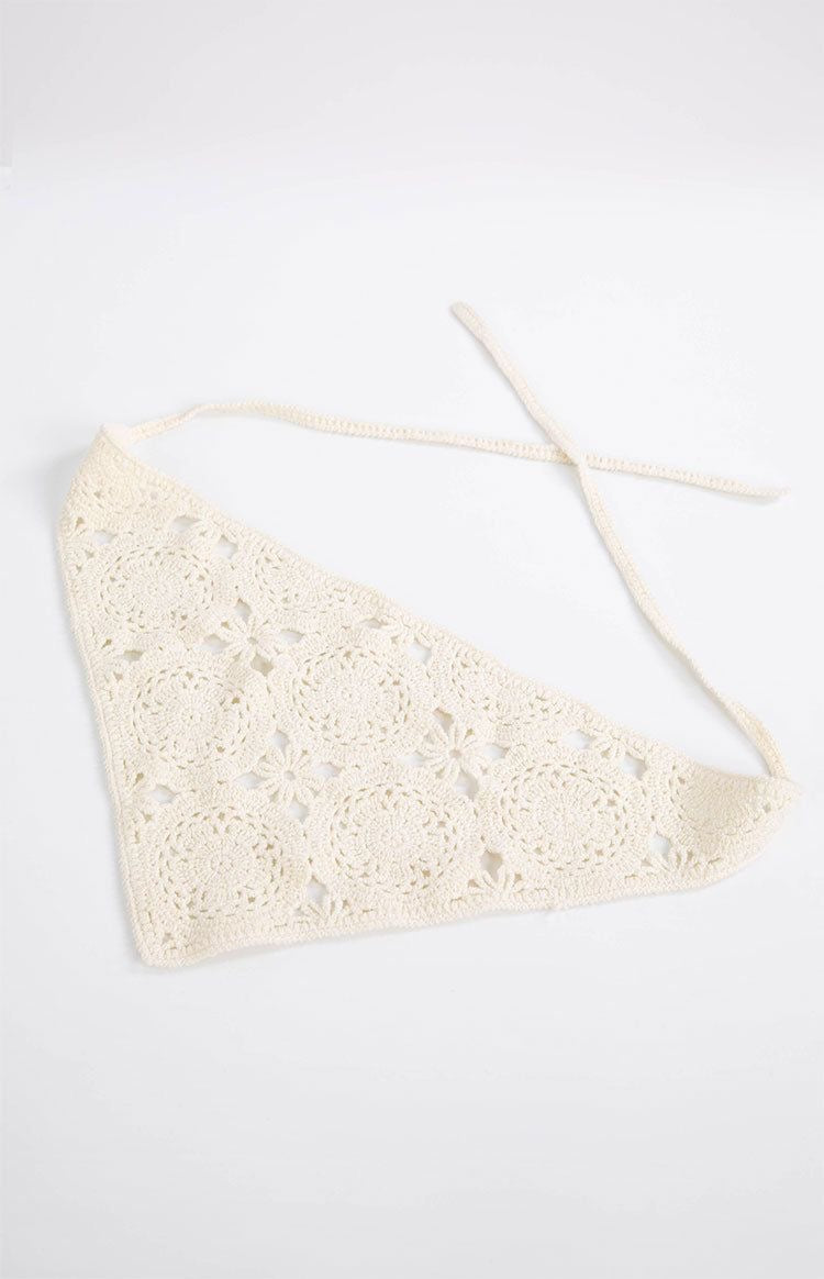 Bandana Tejida Crema Mi tienda