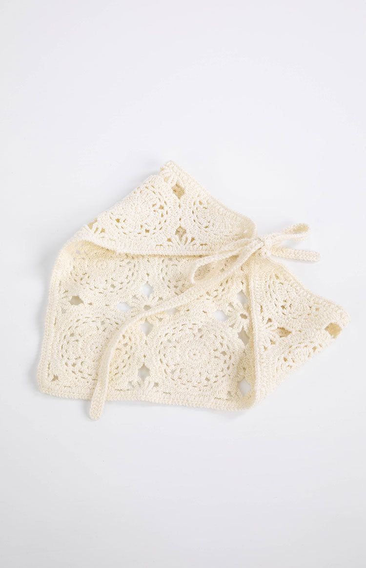 Bandana Tejida Crema Mi tienda