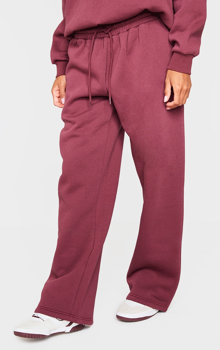 Pantalón Recto Burdeo Algodón Mi tienda