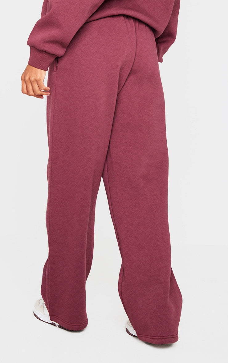 Pantalón Recto Burdeo Algodón Mi tienda