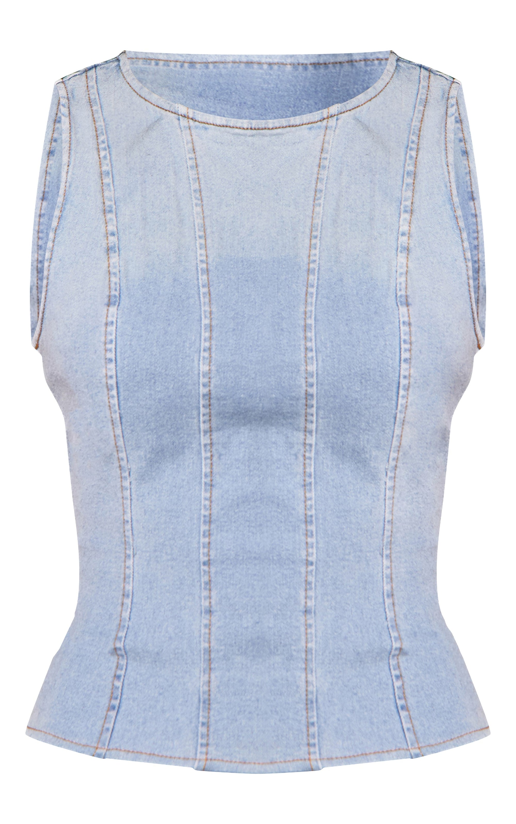 Top Denim sin Mangas Mi tienda