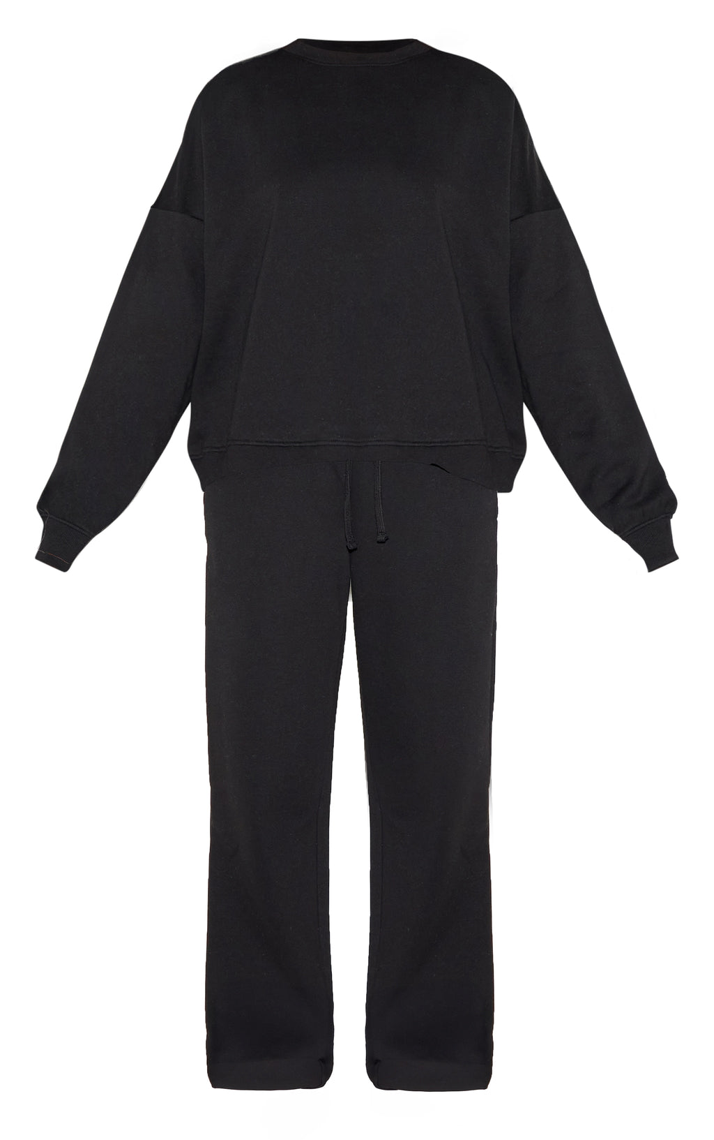 Conjunto Negro Mujer Polerón Polo y Pantalón Jogger