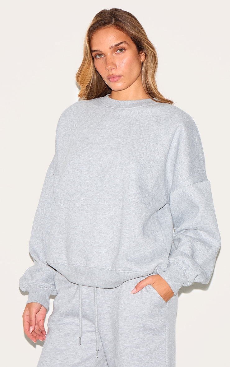 Polerón Buzo Gris Cuello Polo Mujer