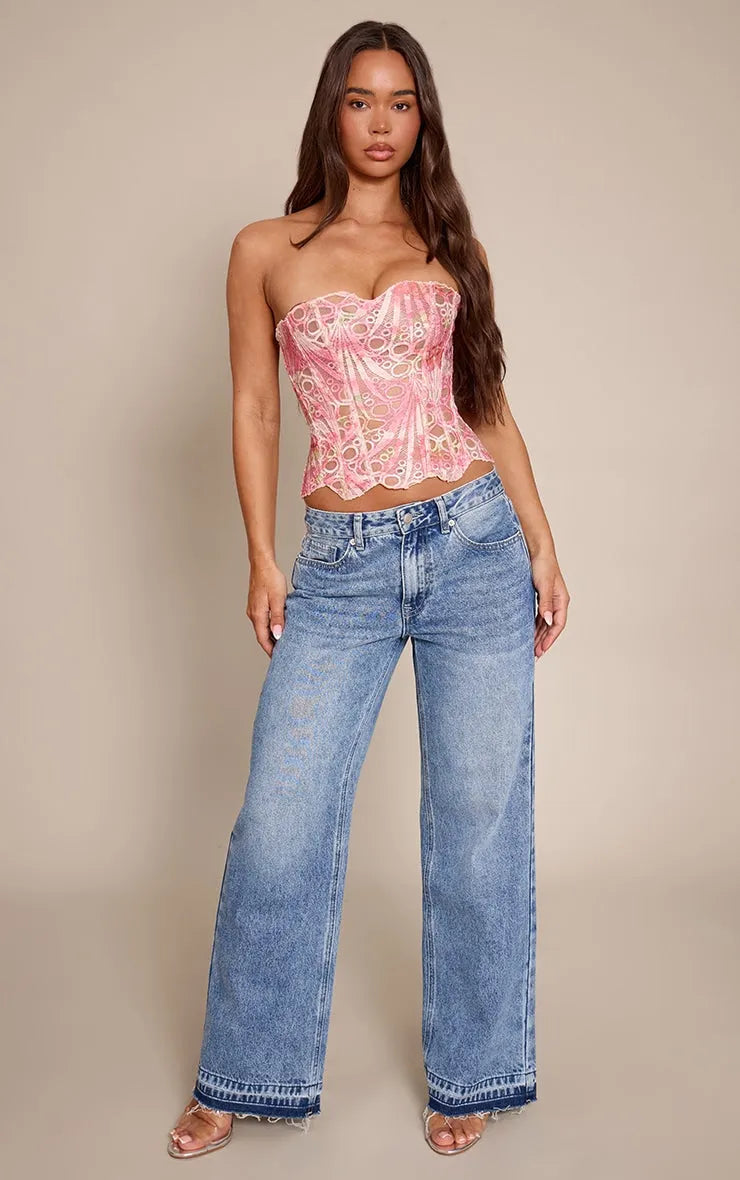 Corset Top Color Floral Mi tienda