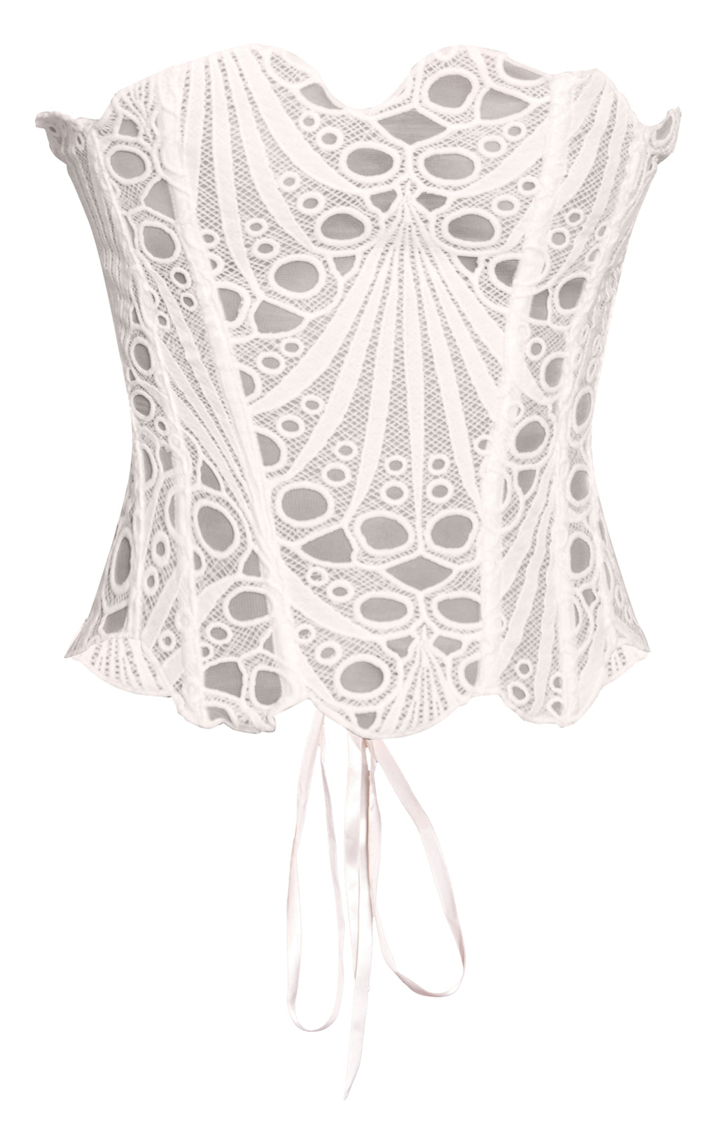 Corset Top Blanco Floral