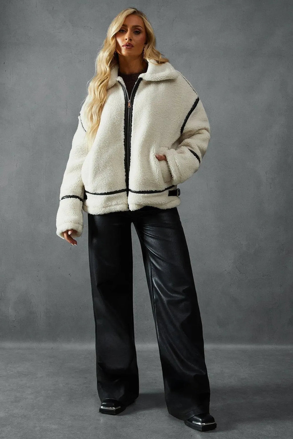 Abrigo Larga Chiporro Blanco Mi tienda