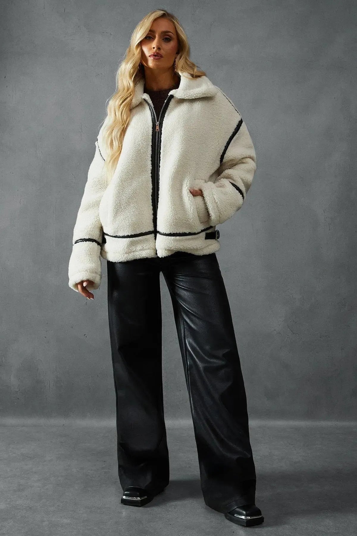 Abrigo Larga Chiporro Blanco Mi tienda