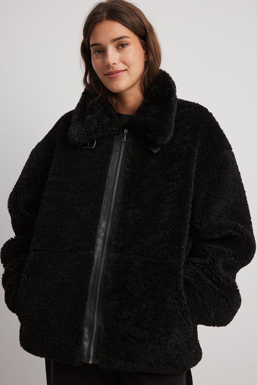Chaqueta Larga Mujer Chiporro Negro