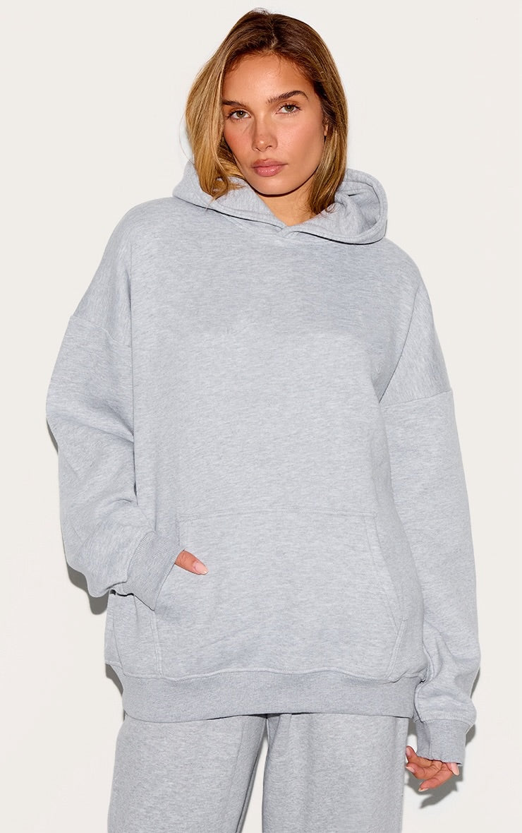 Polerón Buzo Gris Mujer Algodón