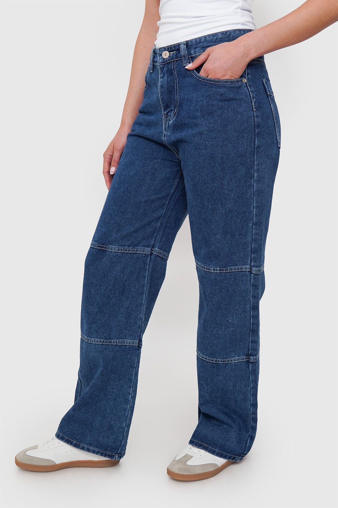 Jeans Cargo Azul – Tiro Alto Mi tienda
