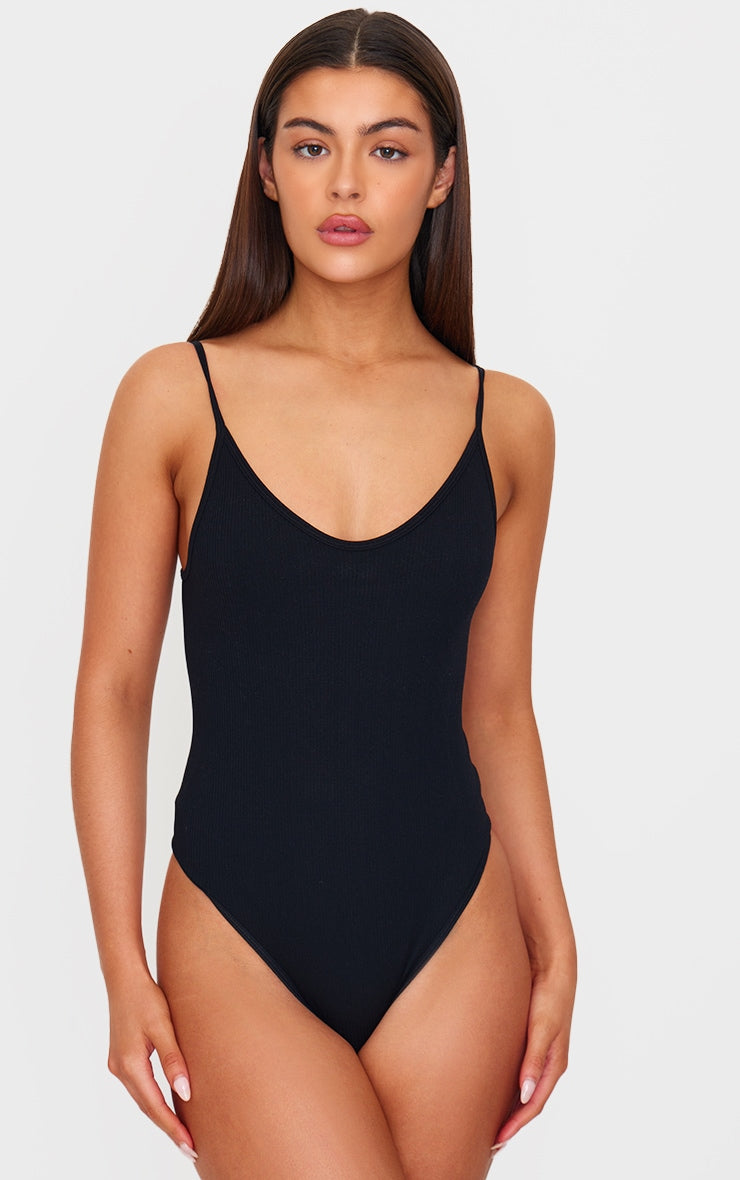 Body Negro Mujer Sin Mangas