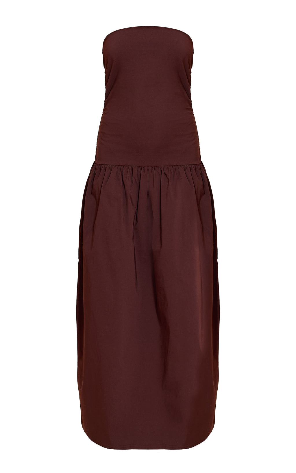 Vestido Maxi Cafe Strapless Mi tienda