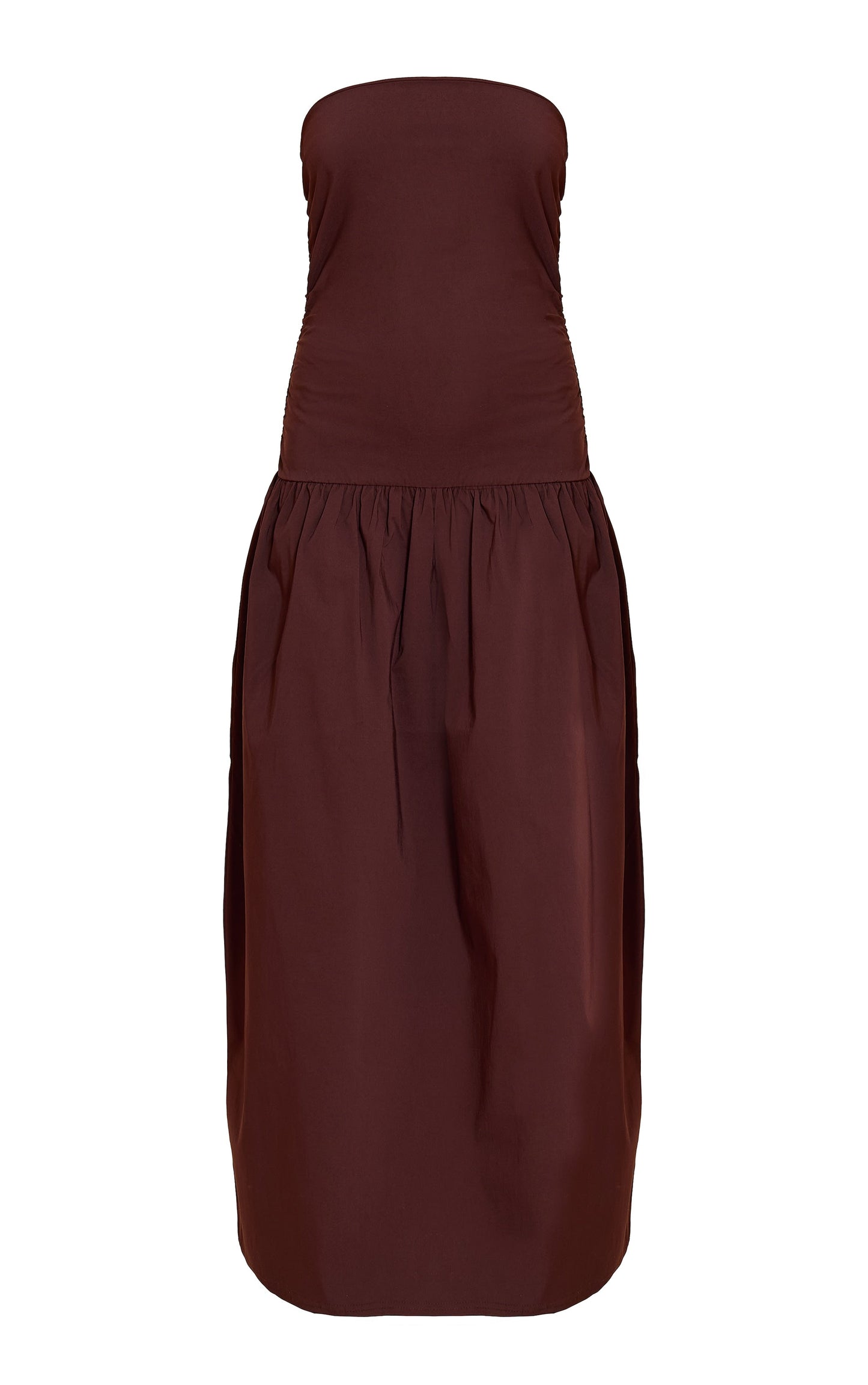 Vestido Maxi Cafe Strapless Mi tienda