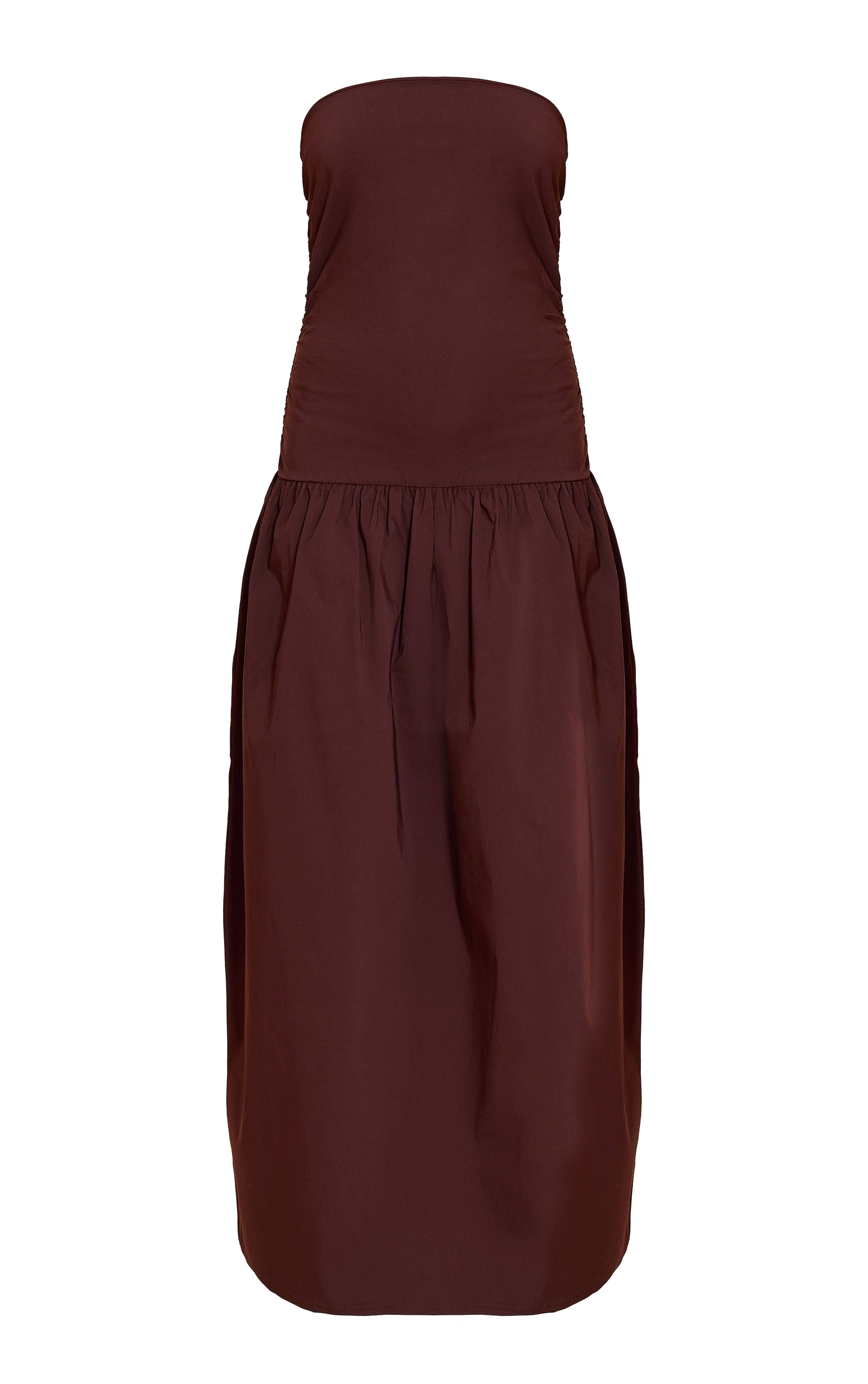 Vestido Maxi Cafe Strapless Mi tienda