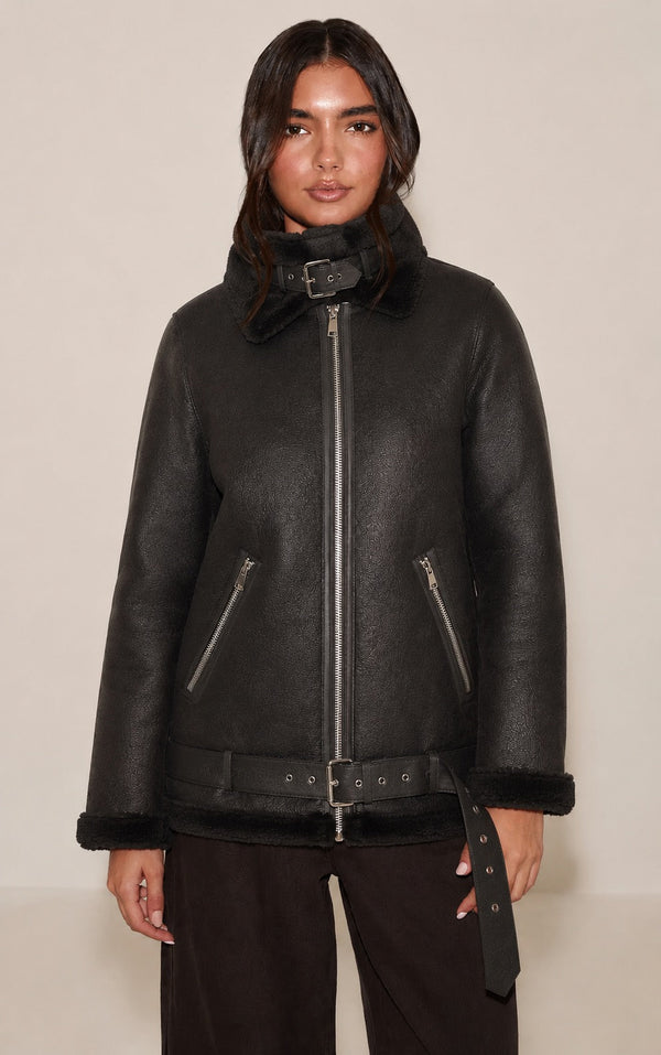 Chaqueta Negra Aviadora Mi tienda
