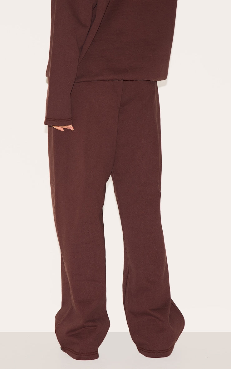 Pantalón Buzo Recto Café Oscuro Mujer
