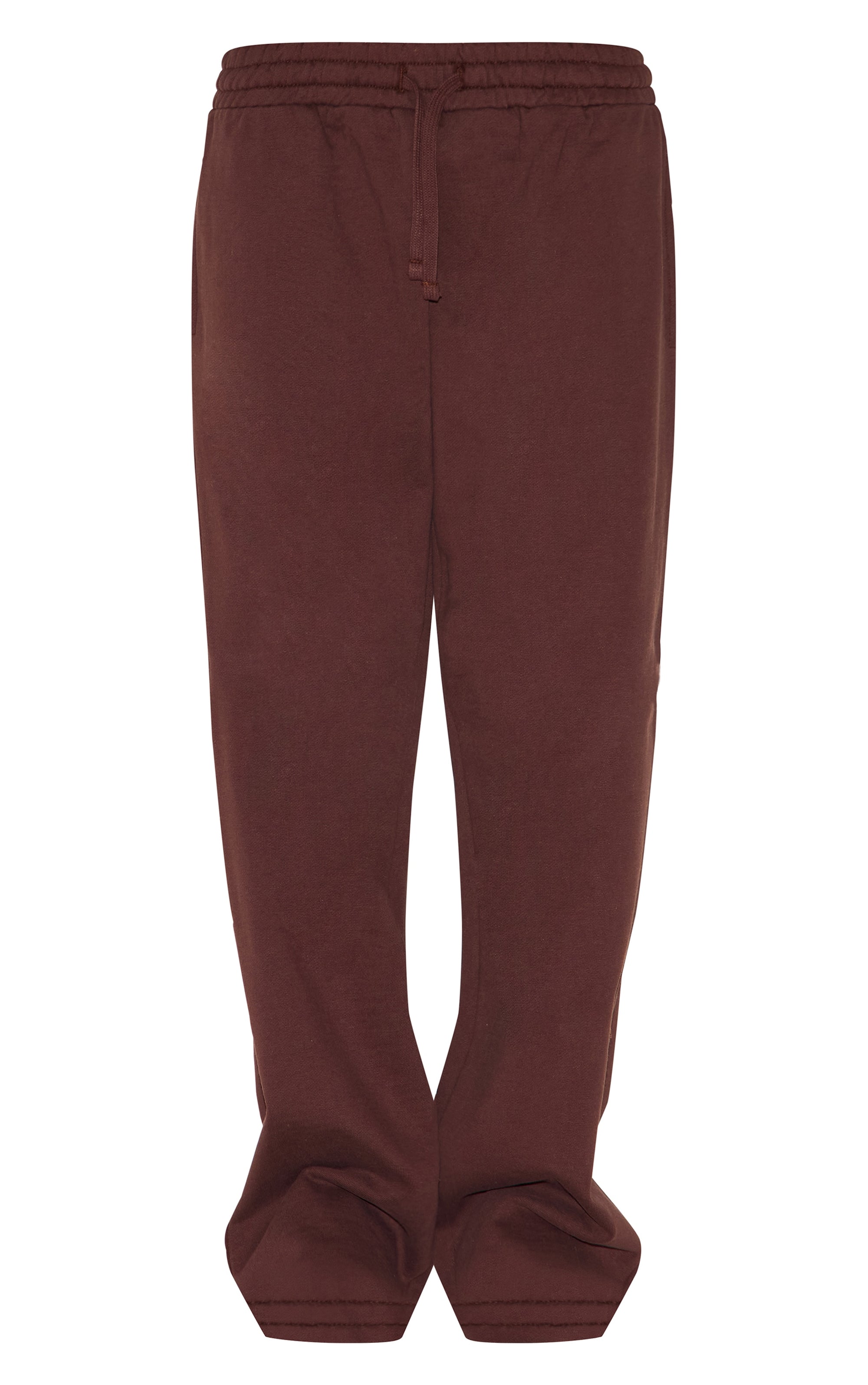 Pantalón Buzo Recto Café Oscuro Mujer